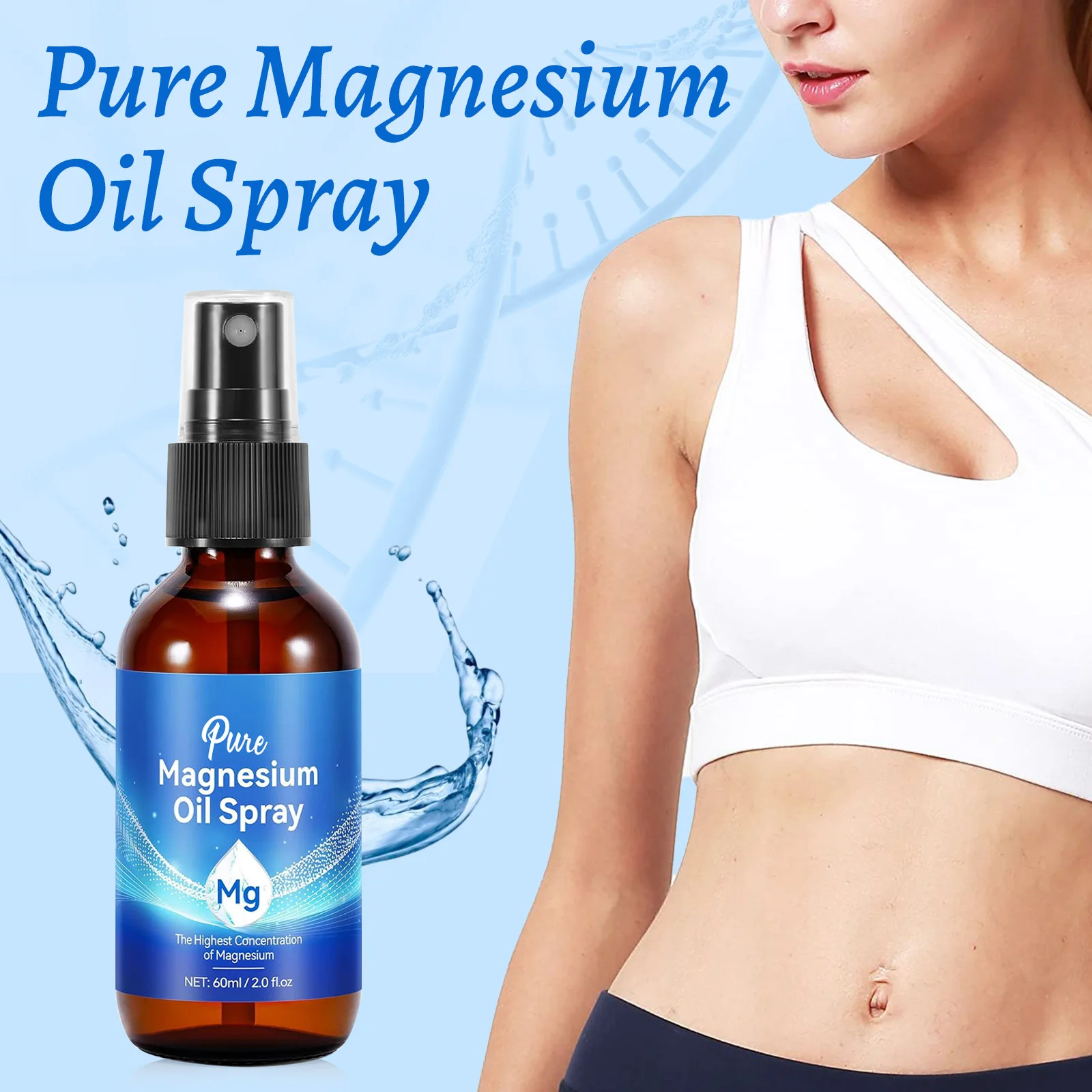 Bath Salts Magnesium - Spray z olejem magnezowym 60ml, relaksacja