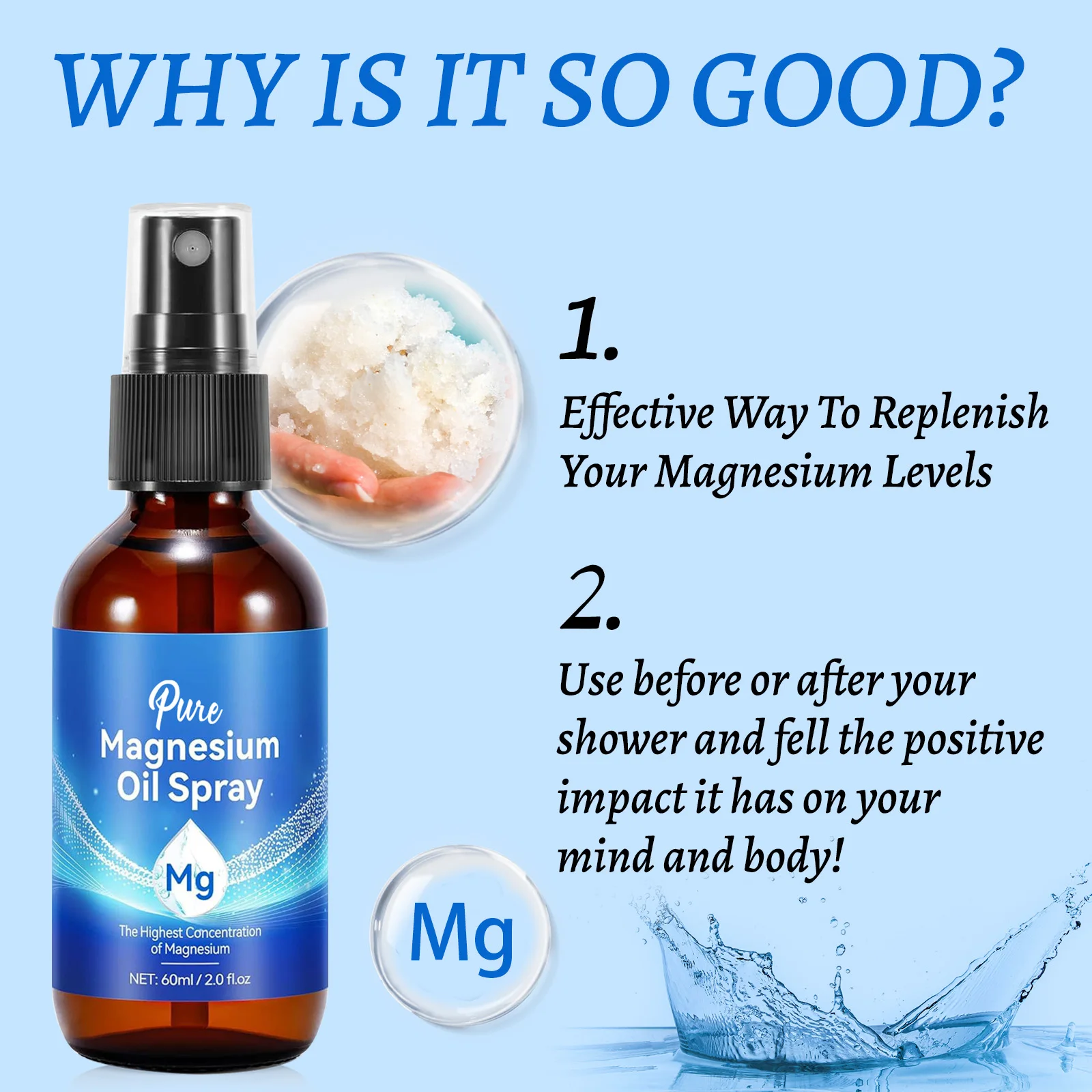 Spray z olejem magnezowym 60ml – Bath Salts Magnesium recenzja i cena
